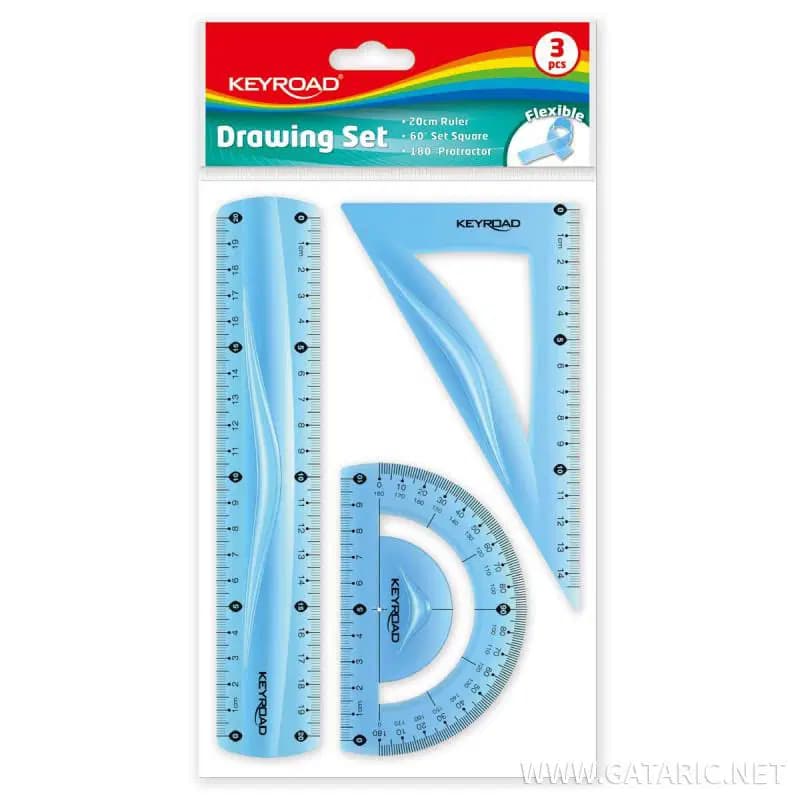 Ensemble Regles Flexible Keyroad Boite de 24PCS 0858