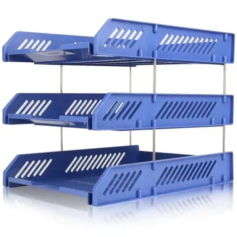 Trieur de Dossier 3 Etage en Plastique Bleu 9209 Deli