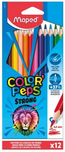 Crayons de Couleur Colorpeps Strong X12 Bte Carto Maped 862712