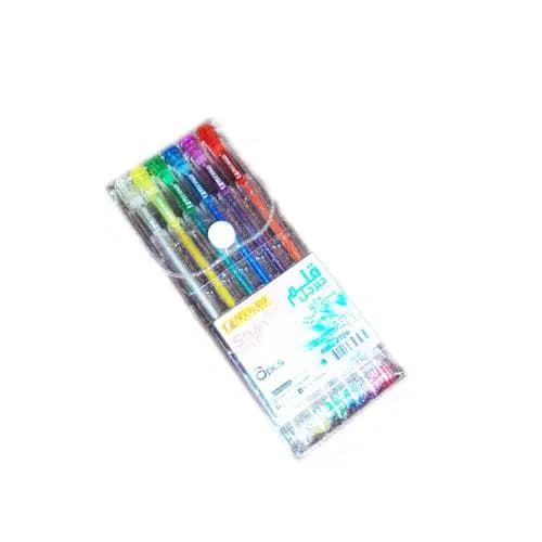 Stylo Gel Brillant Pochette de 06 Pcs Techno 2728