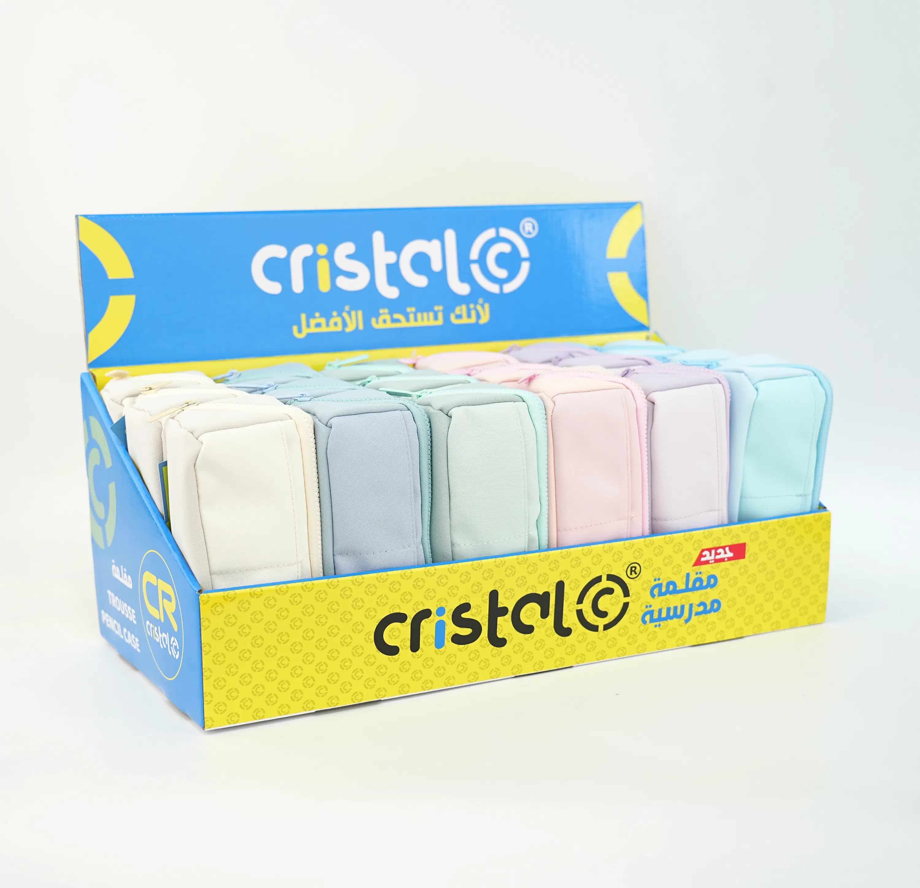 Trousse Fermeture Diagonal Uni Pastel CR-11027 3