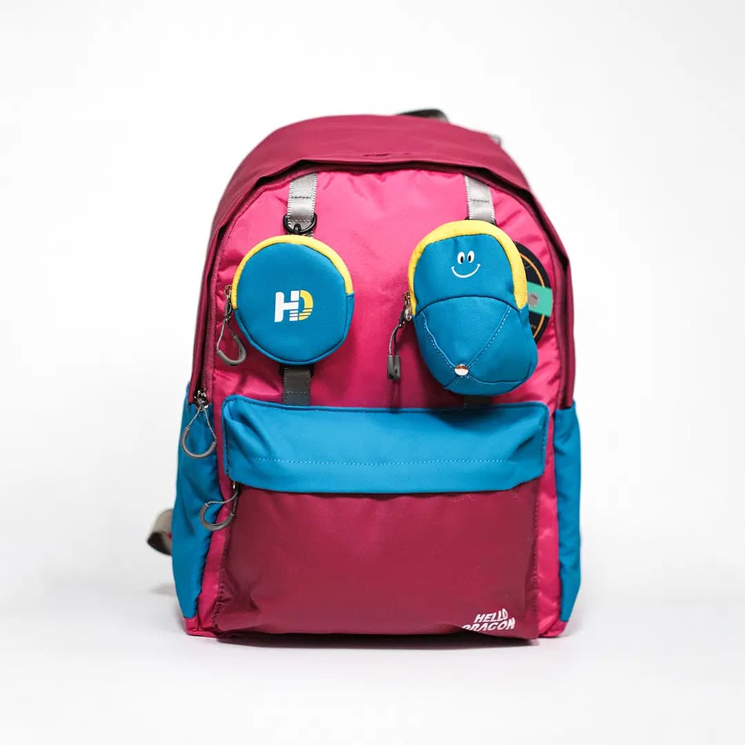 Sac a Dos Ergonomique Hello Dragon Rouge/ Viloet / Bleu Ref NPB21038R1