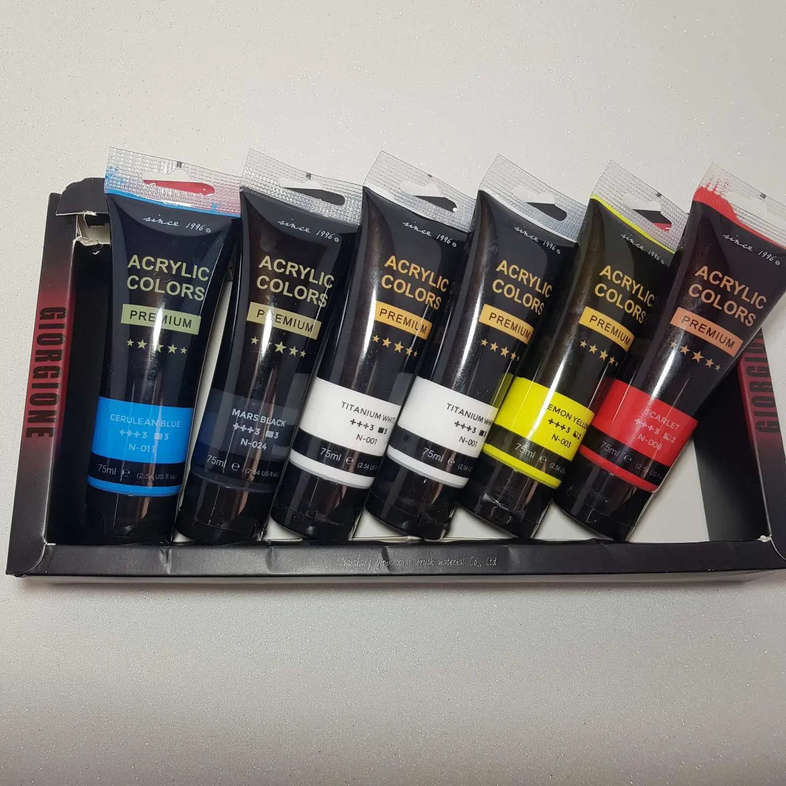 Peinture Acrylique 6 Tubes 75ML G-AC75-08 6972919465123
