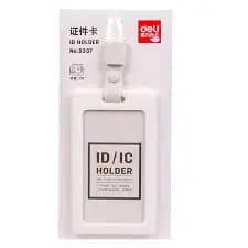 Portre Badge Soft Touch Vertical Avec Fil White Deli Ref 8337WH