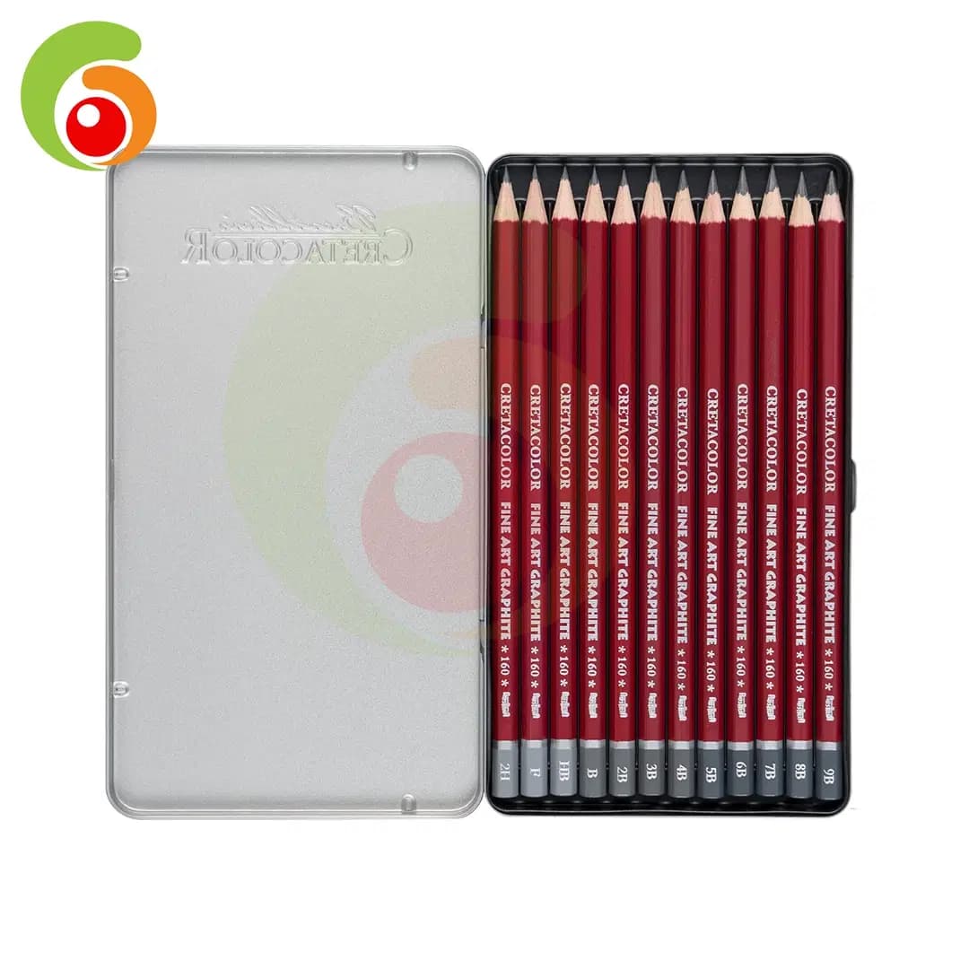 Cretacolor Cleos Coffret de 12 Crayons Graphites Pour Beaux-arts Réf : 16052 2