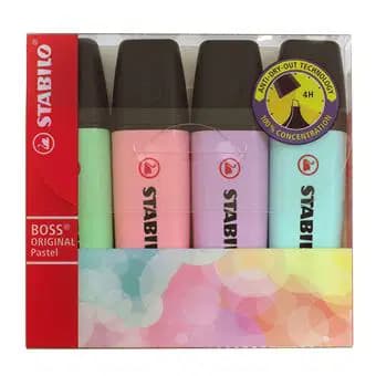 Surlignieur Stabilo Pastel Boss en Pochette de 04PCS 70/4-2