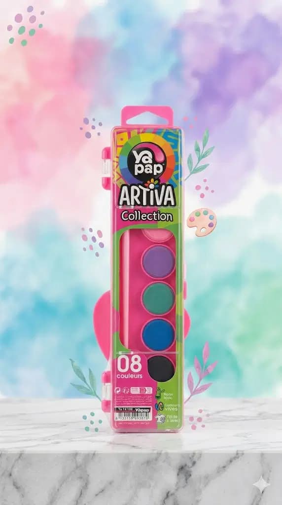 Aquarelle Enfant Boite de 08 Yapap YA14126