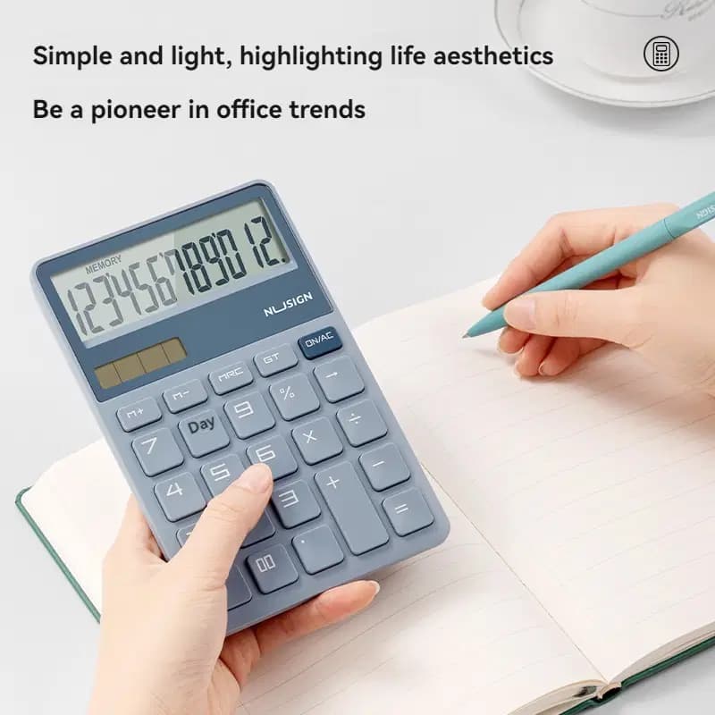 Calculatrice de Bureau 12 Chiffres 163*106*20MM Nusign Purple 2