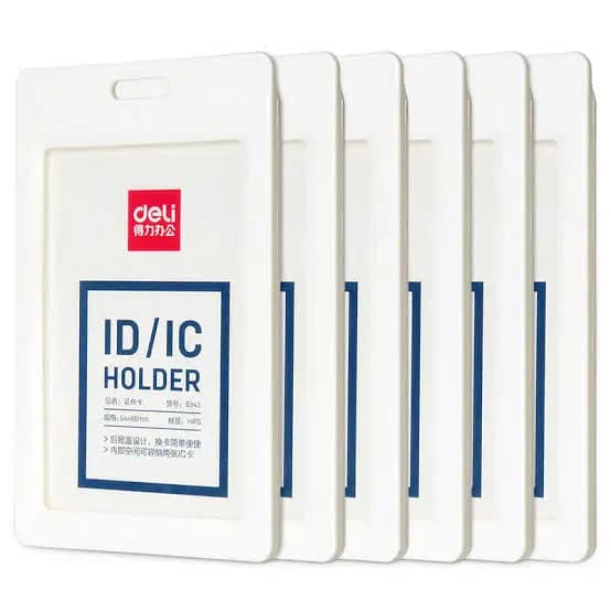 Porte Badge Silicone Vertical Light White Ref 8317