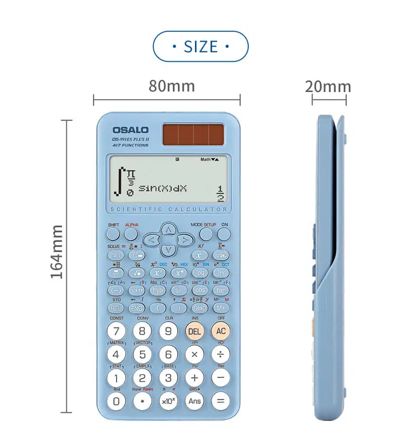 Osalo Calculatrice Scientifique Série Ii - 417 Fonctions OS-991ES Plus Ii Blue 4