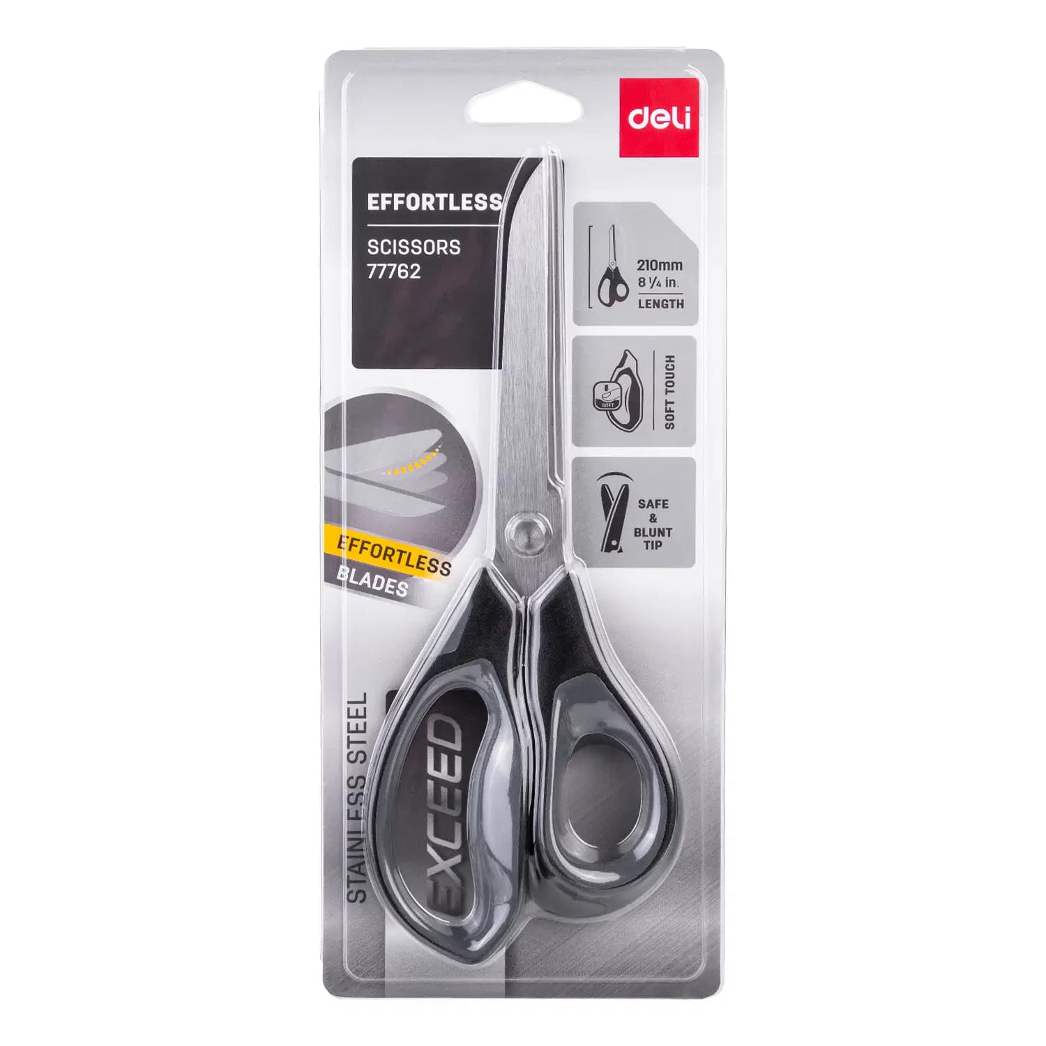 Ciseau de Bureau Effortles Inox Exceed 210MM Gray Deli 77762GR