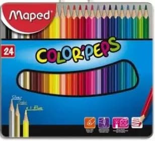 Crayon Couleur Maped de 24 Metal