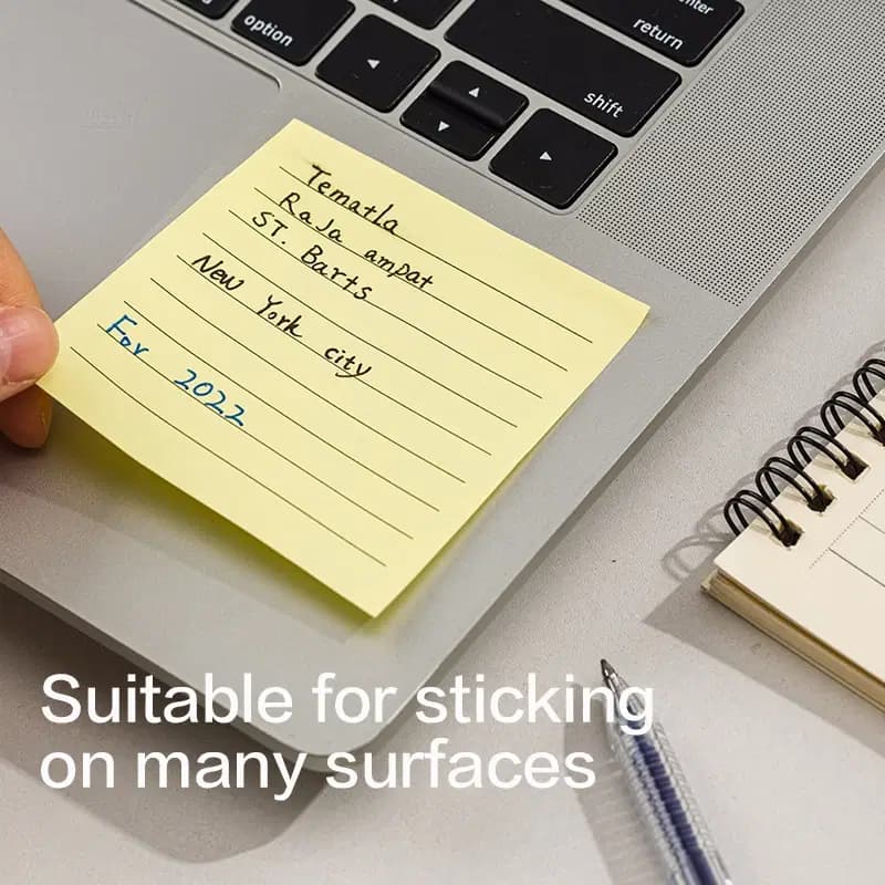 Stick Notes Quadrille 4couleurs 76*101mm 3