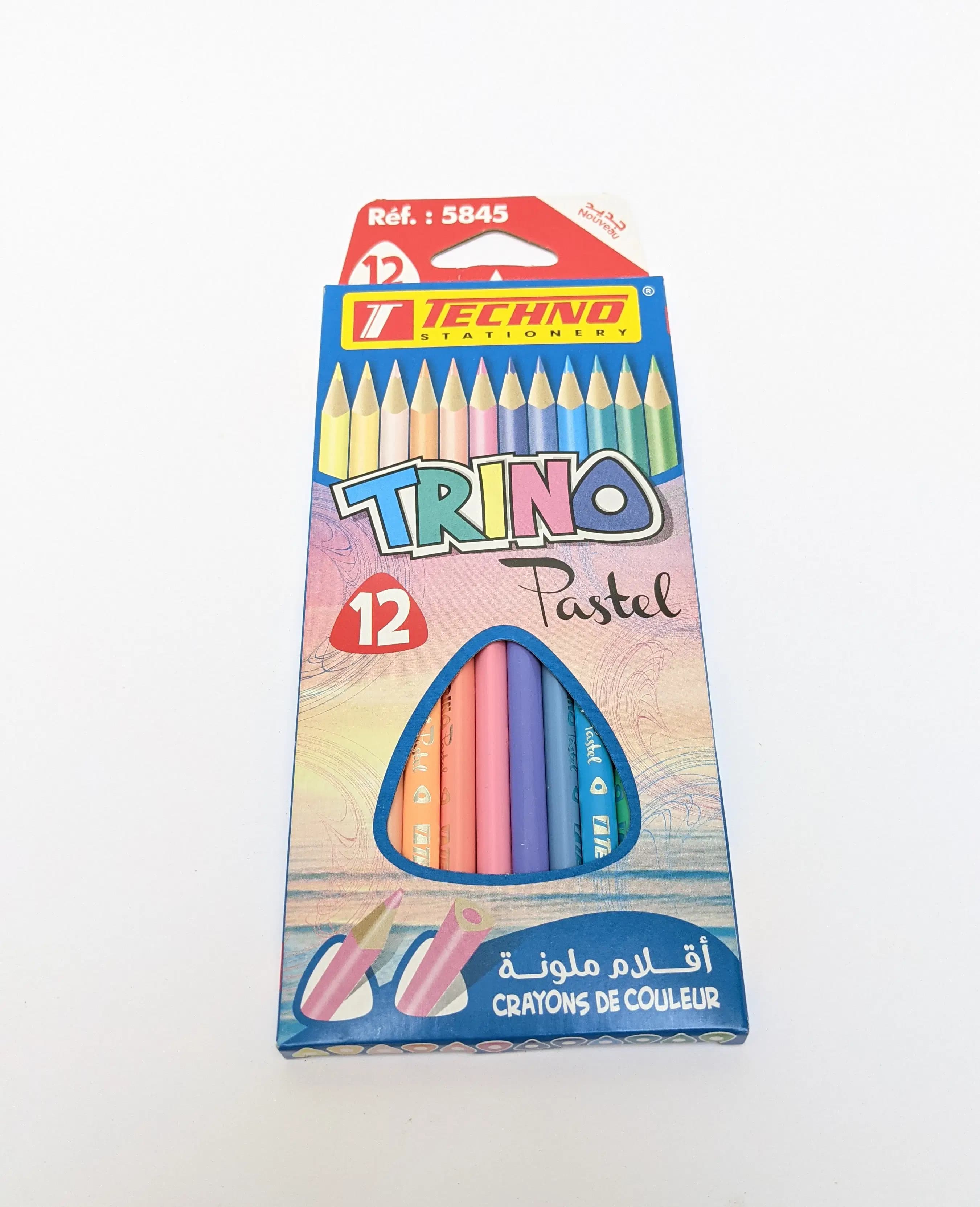 Crayons de Couleur Trino Mini Pastel Boite de 12 Techno 5845