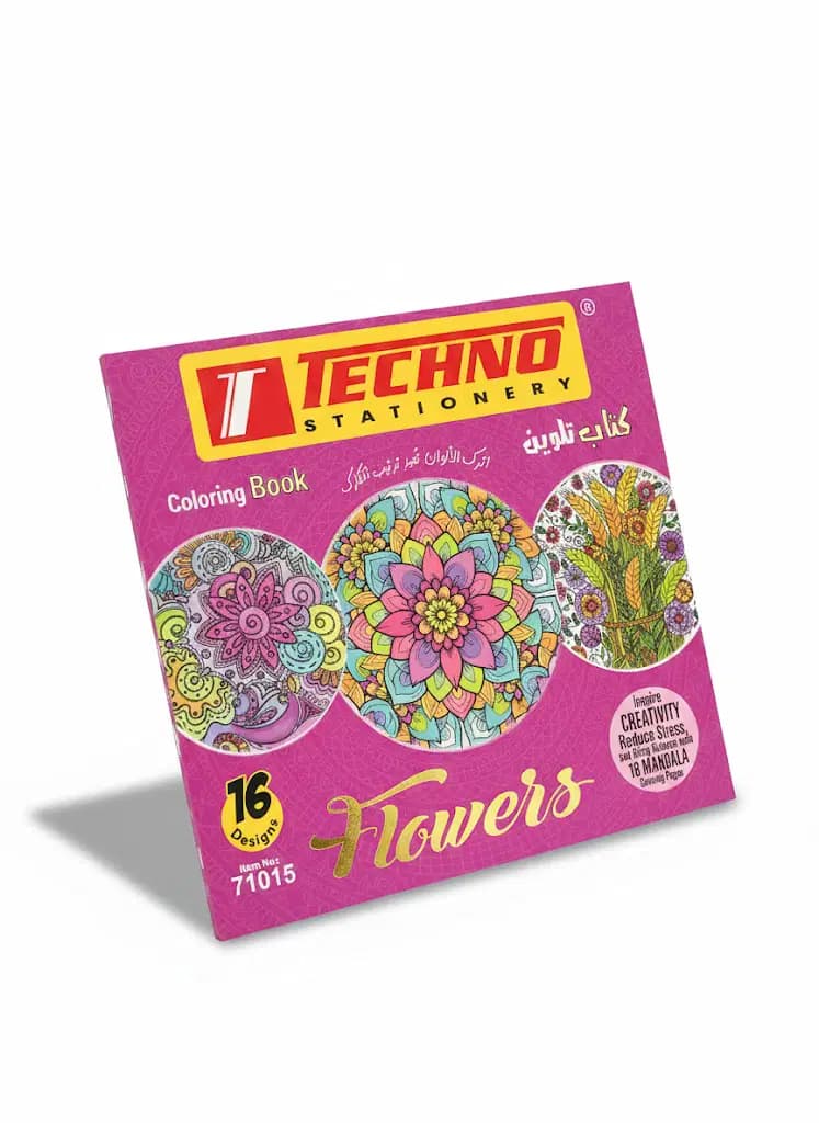 Livre de Coloriage Flowers Techno Ref 71015