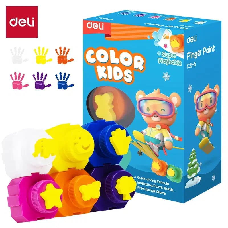 Gouache de 6 Couleur a Main Avec Moules 18ML Color Kids Deli Ref C21-6