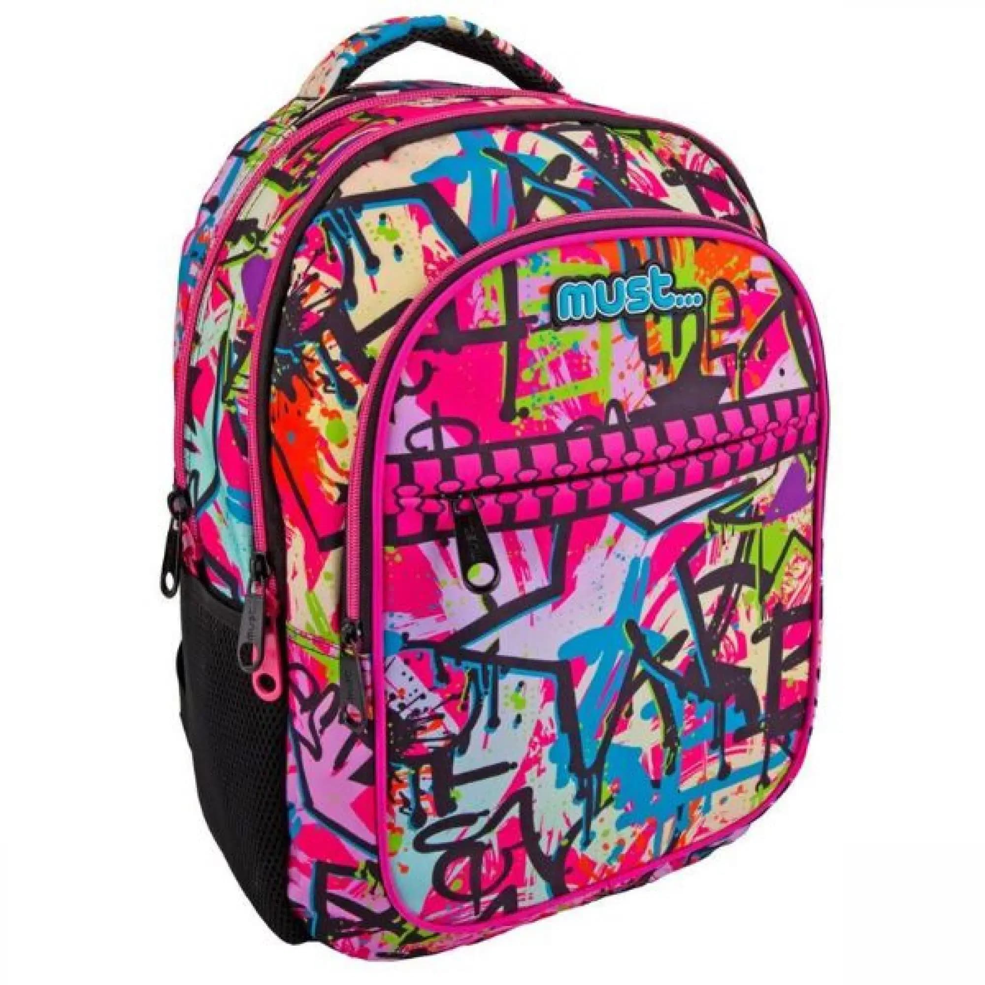 Sac a Dos Must Xpression 32X18X43 3CASES Street Art Girl 585832