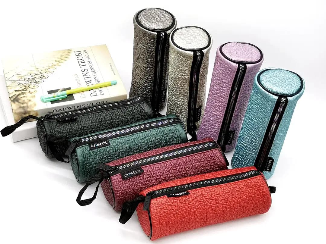 Trousse Ronde Simili-cuir Tresse 8 Coulleurs Cristal CR-1929