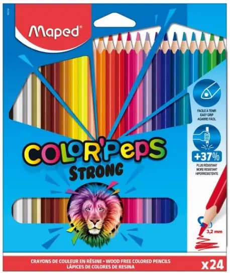 Crayons de Couleur Colorpeps Strong 24PCS Maped 862724 2