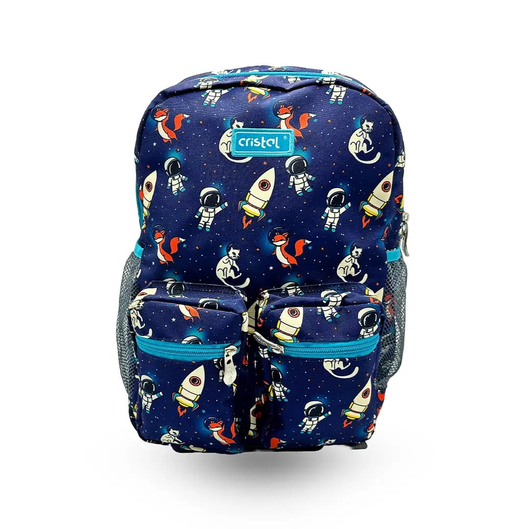 Sac a Dos Scolaire Double Poche Frontale Cristal CR-4633 3