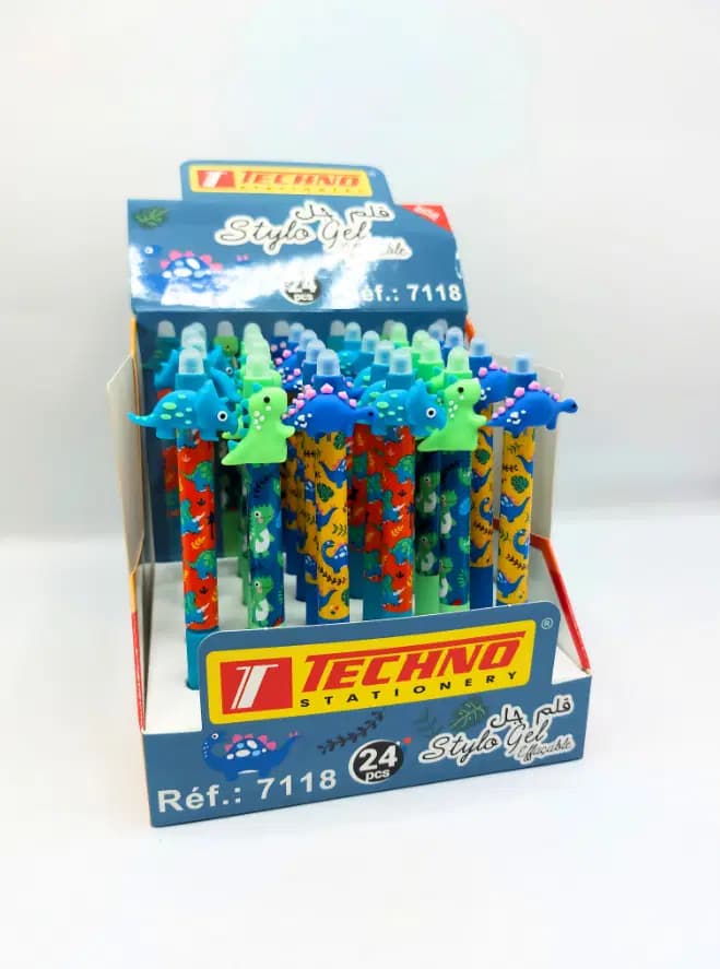 Stylo Gel Fantaisie Effacable Dinasaurs Ref 7118 3