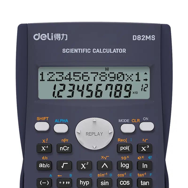 Calculatrice Scientifique 12 Chiffres Dark Blue Deli Ref D82MS-DB 2