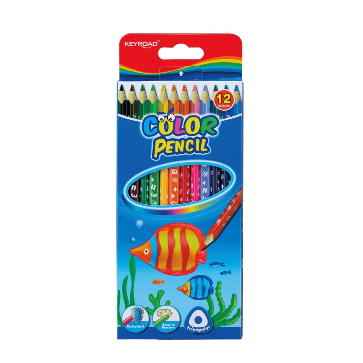 Crayons Couleur 12gm Jumbo Keyroad Ref 971349