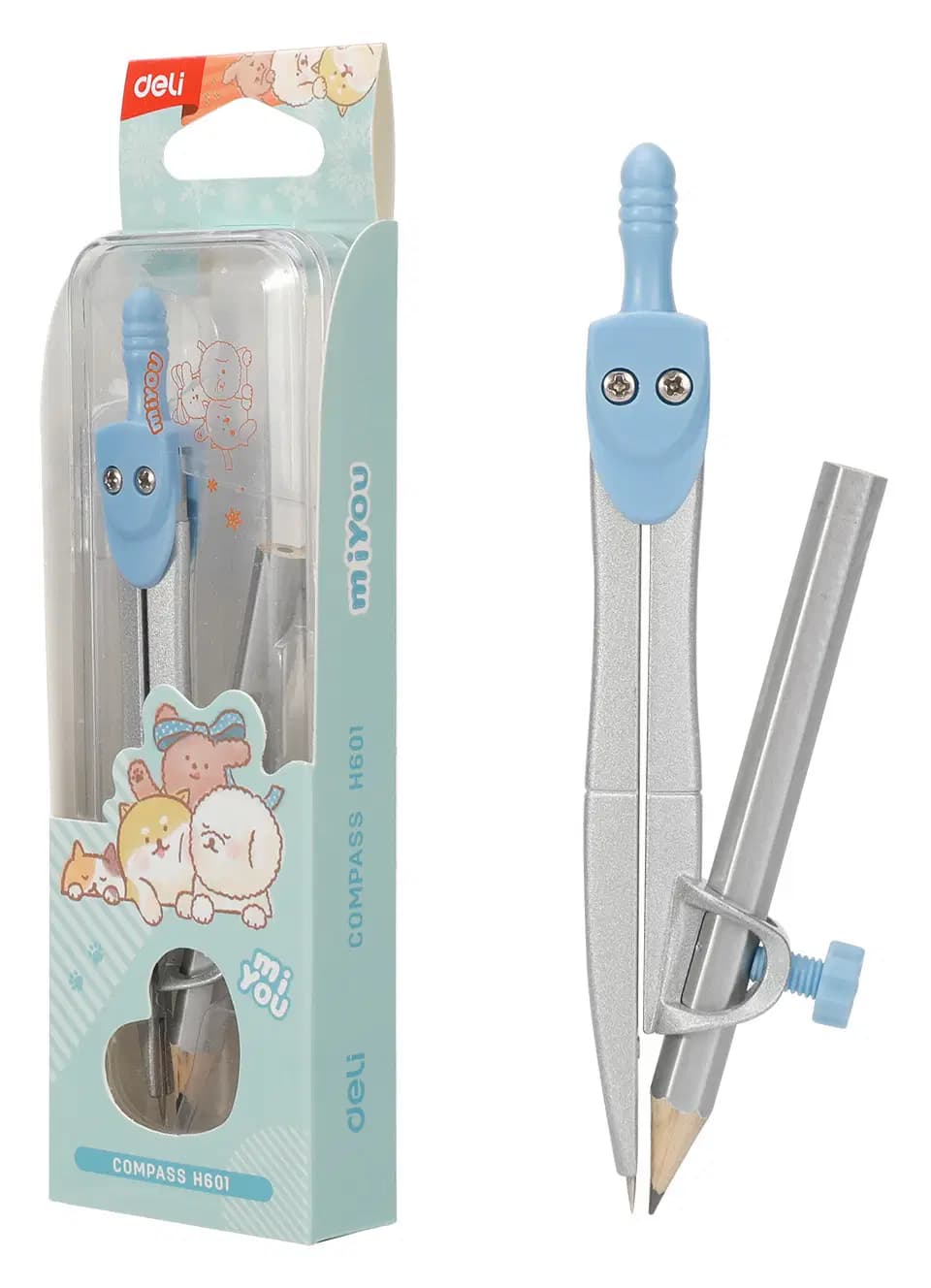Compas Scolaire Avec Crayon en Boite Miyou Deli H601