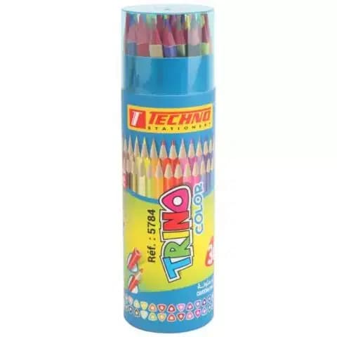 Crayon Couleur Trino Boite Ronde de 26 Pcs Techno 5784 0703625657849