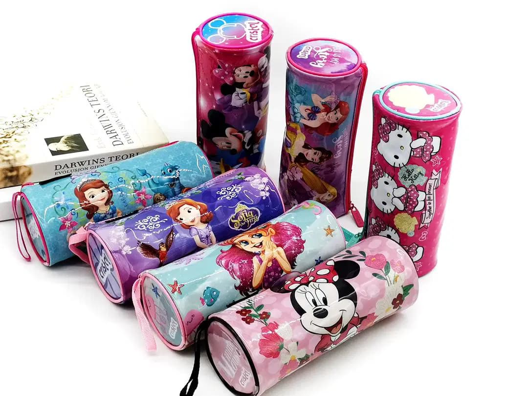 Trousse Wd Fantaisie Pvc Ronde Fille Cristal CR-1366