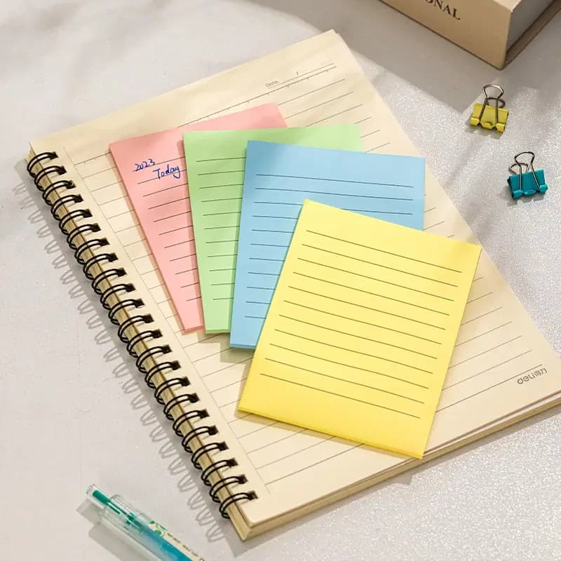 Sticky Notes Quadrille 4couleurs 76*126mm 2