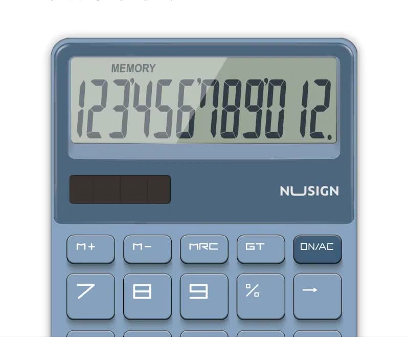 Calculatrice de Bureau 12 Chiffres 163*106*20MM Nusign Blue 2