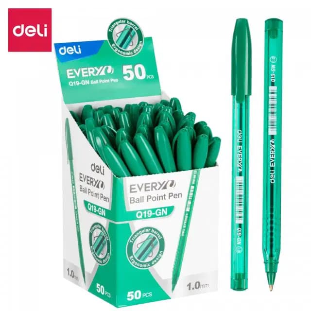 Stylo a Bille 1.0MM Boite de 50 Everyu U Q19-BL Deli 2