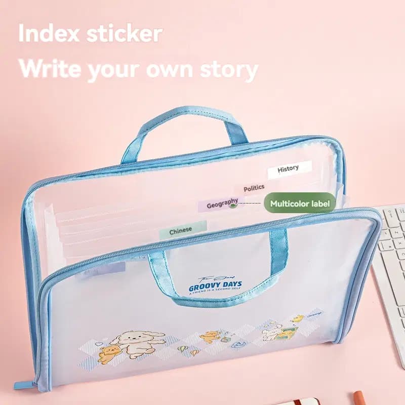 Cartable Porte Documents Alphabetique Ecolier Transparent 3