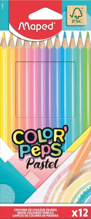 Crayon Pastel Color Peps *12 Bte Carton Maped 832069