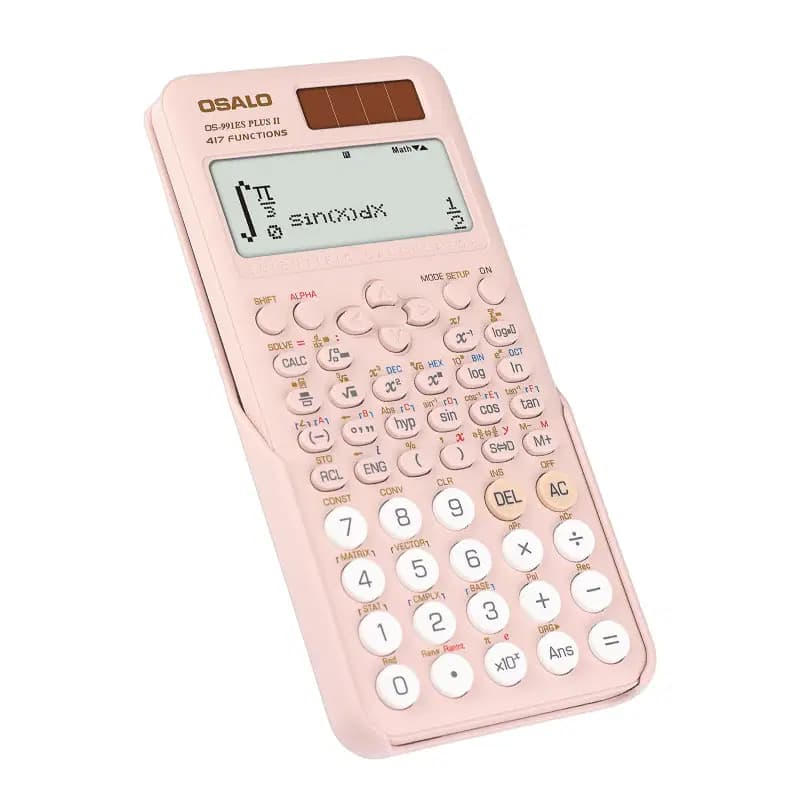 Osalo Calculatrice Scientifique Série Ii - 417 Fonctions OS-991ES Plus Ii Pink