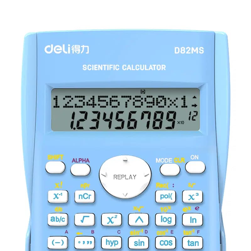 Calculatrice Scientifique 12 Chiffres 158*85*22MM Light Blue 2