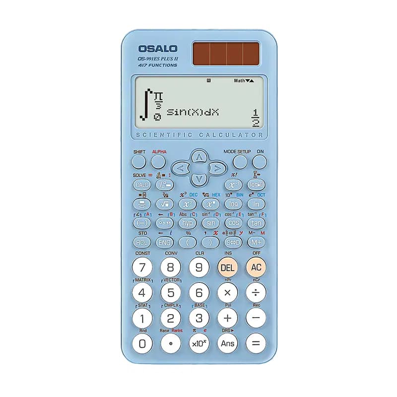 Osalo Calculatrice Scientifique Série Ii - 417 Fonctions OS-991ES Plus Ii Blue