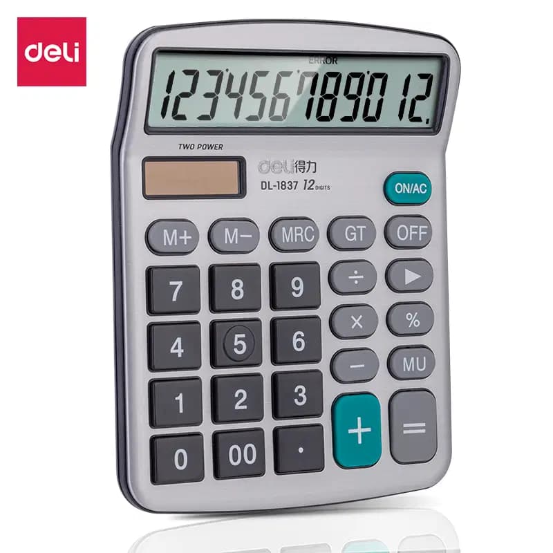 Calculatrice de Poche 12 Chiffres 120*152.8*29MM Dark Gray