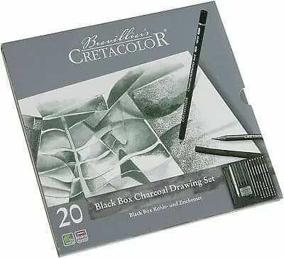 Boite Métal Cretacolor Assortiment 20 Pièces Charocoal Drawing Set