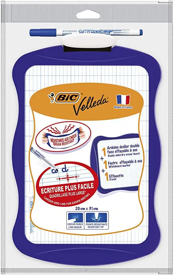 Ardoise Blanche Lux Avec Marqueur Bic