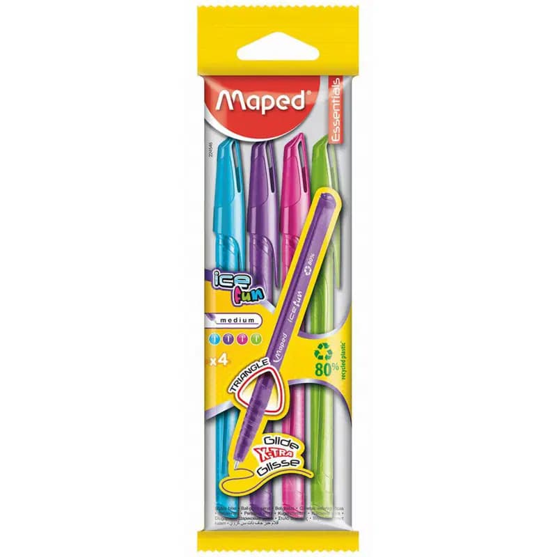 Stylo a Bille Maped Cap Green Ice Fun 04 Pcs 224546