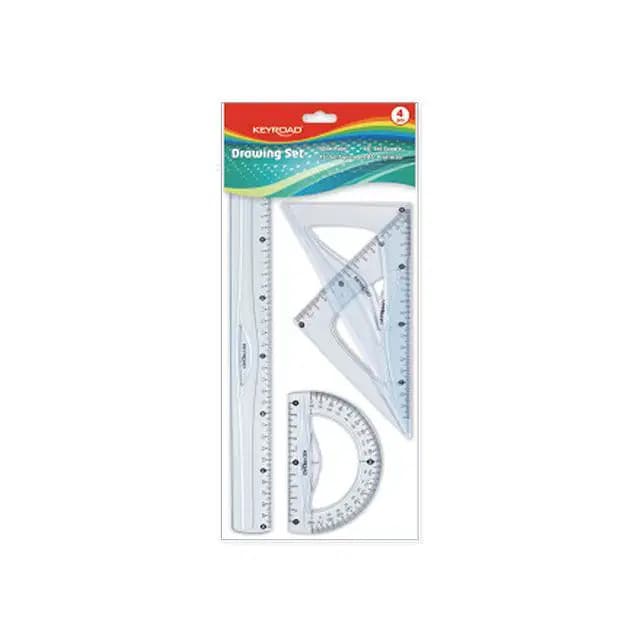 Ensemble Regle 4PC 30CM Anti Choc Keyroad Ref 971068-K