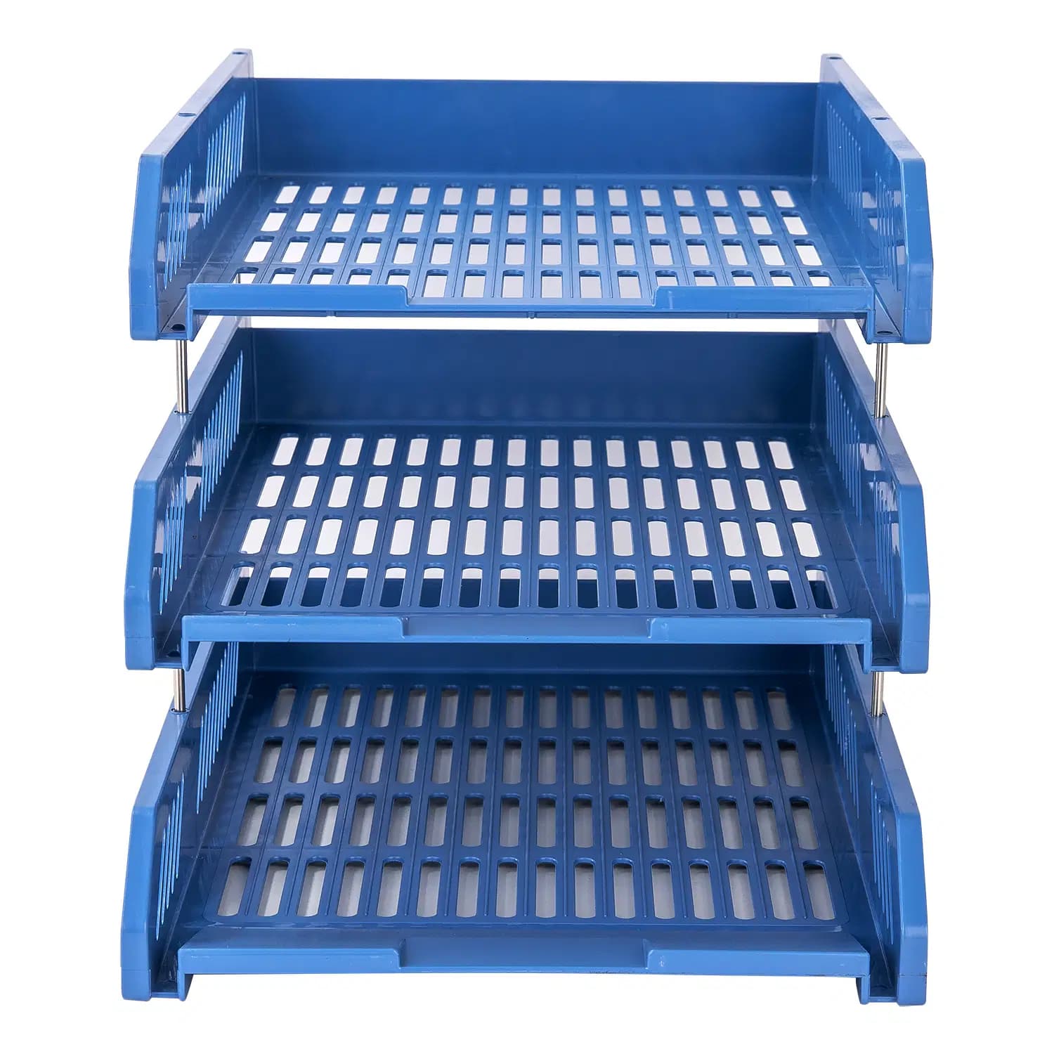 Trieur de Dossier 3 Etage en Plastique Bleu 9209 Deli 3