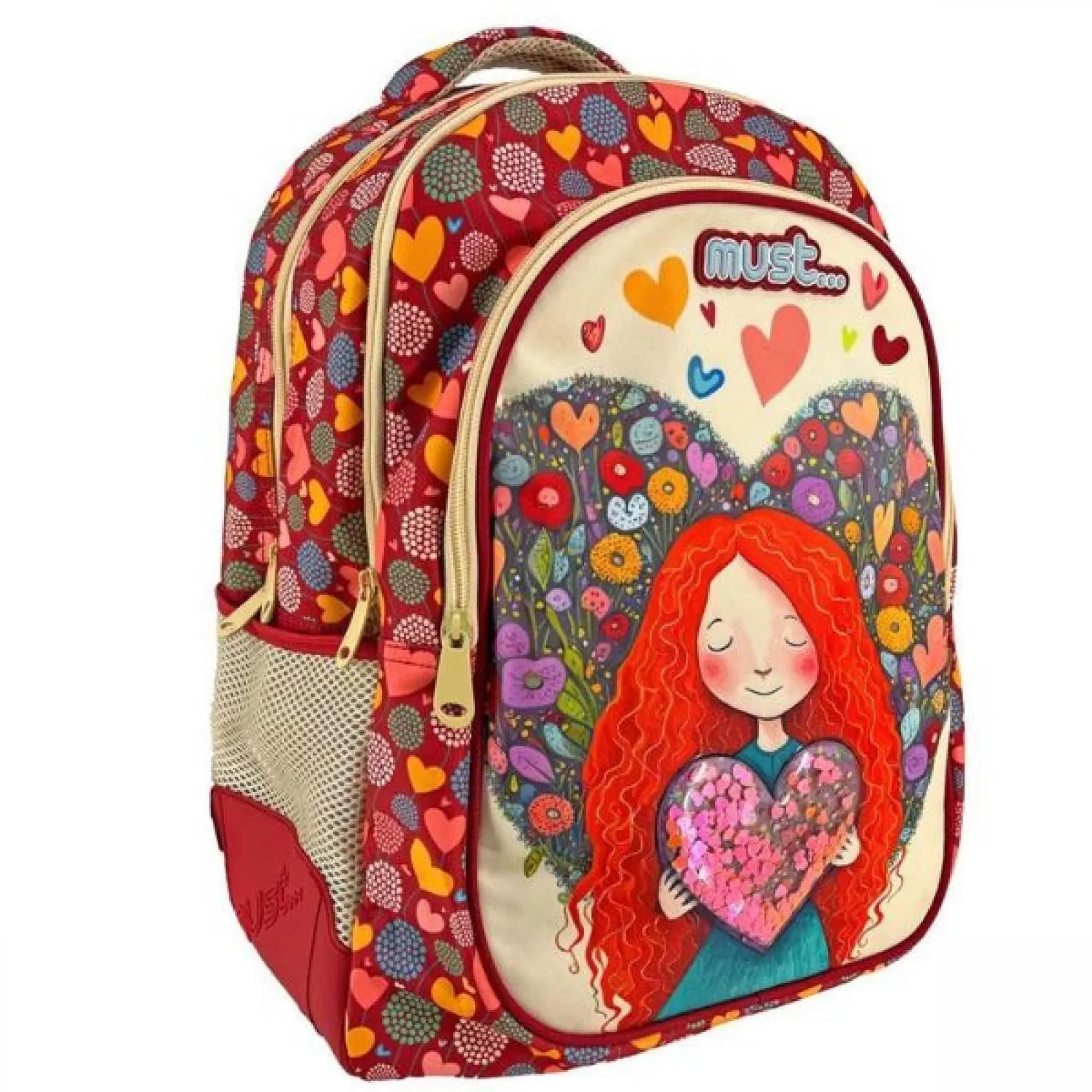 Sac a Dos Must 32X18X43 3CASES Red Heart 585757