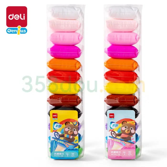 Pate a Modeler Avec Sac de 12 Couleurs 8G Genius