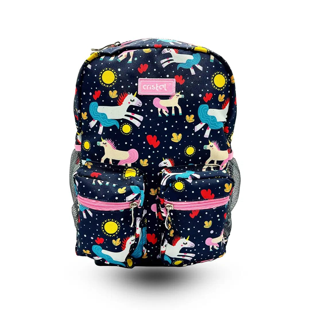 Sac a Dos Scolaire Double Poche Frontale Cristal CR-4633 5