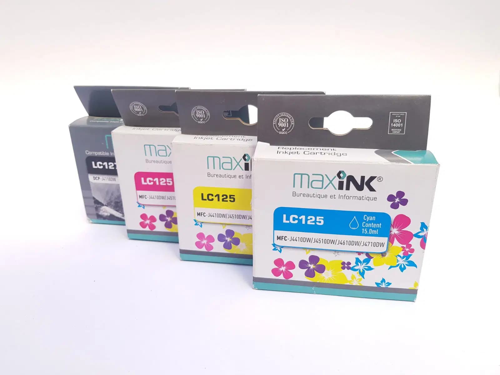 Jeux de 04 Maxink Cartouche Brother LC127 Bk