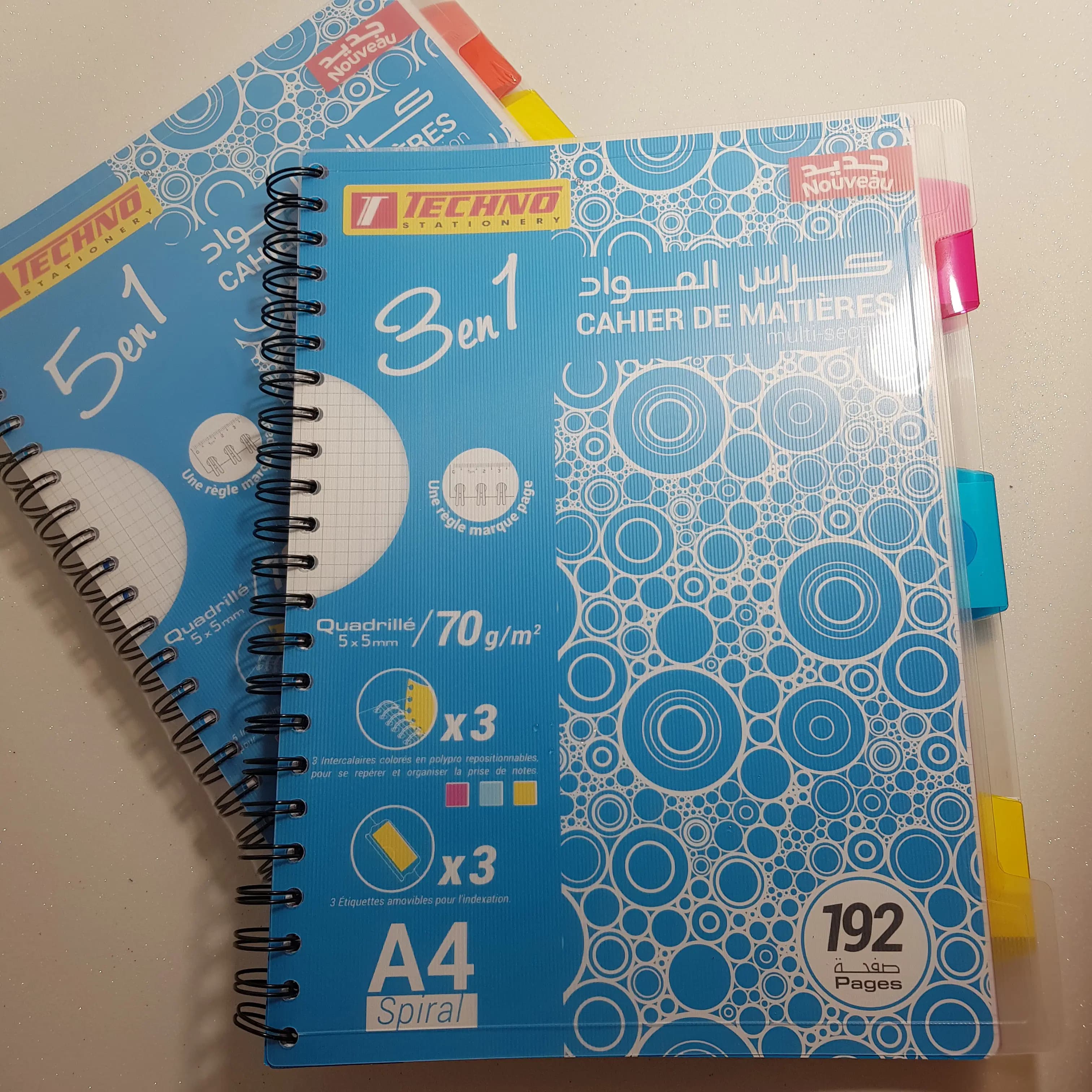 Cahier de Maters 3EN1 Quadrille 5*5 70G 192P Techno 4499