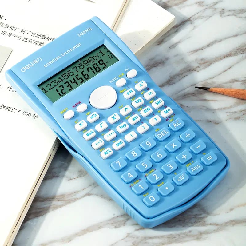 Calculatrice Scientifique 12 Chiffres 158*85*22MM Light Blue 4